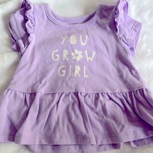 Used once Purple Cat&Jack shirt. Size 0-3 months
